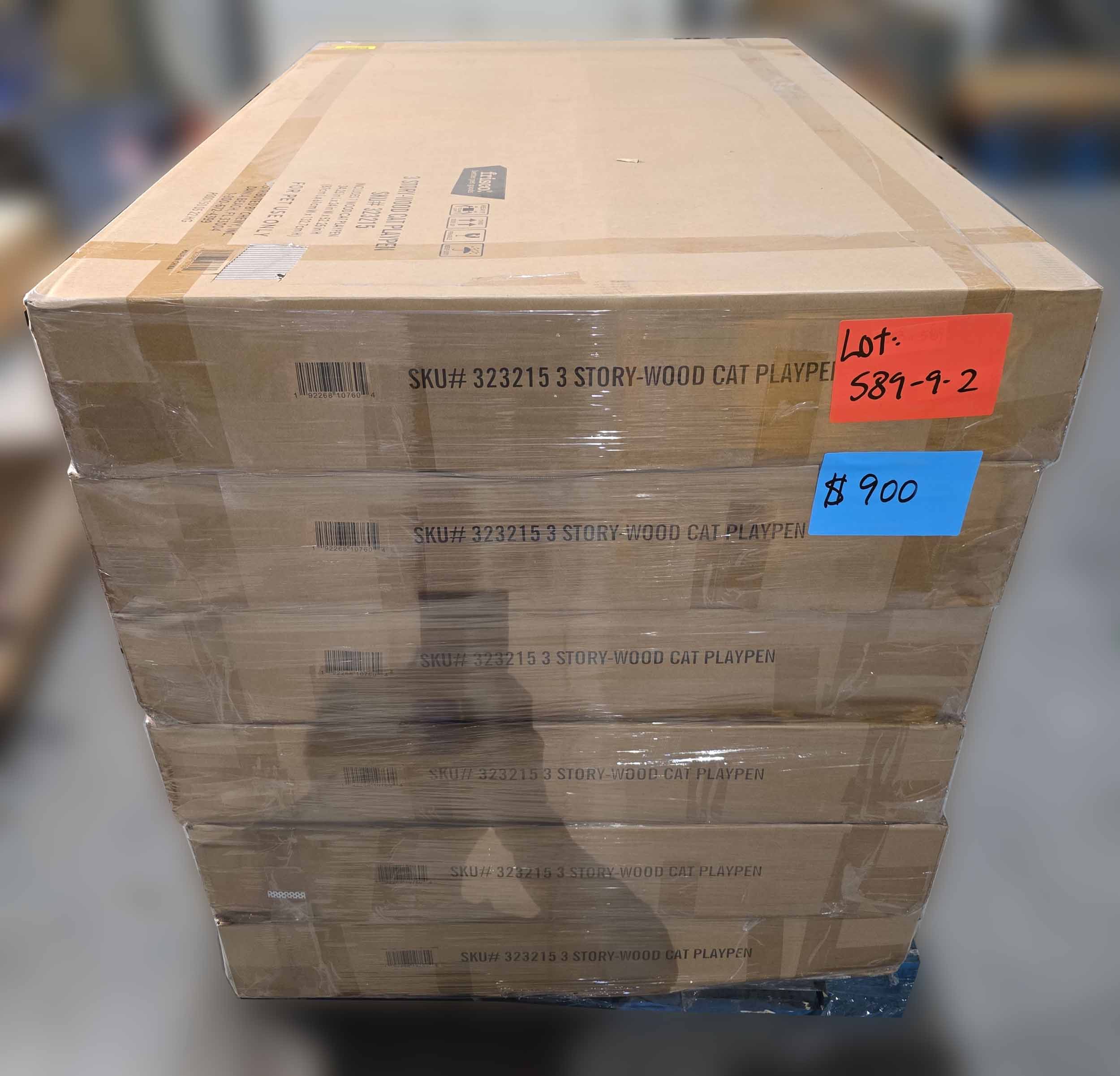 PET FRISCO,WOOD & WIRE CAT CAGE - LOT-589-9-2