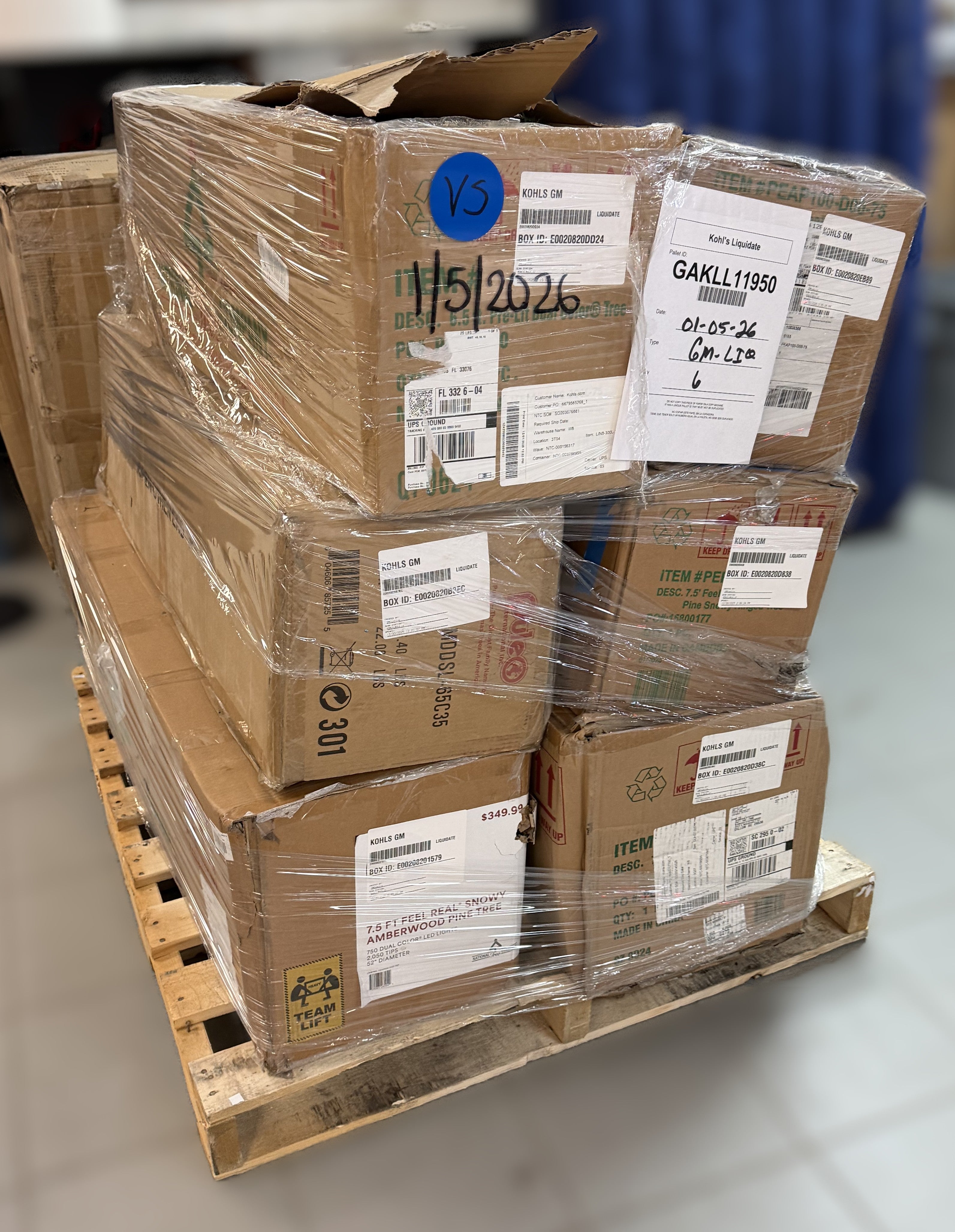 KOHLS DOMESTICS - HOUSEWARES 6PCS $3594.82 MSRP - GAKLL11950