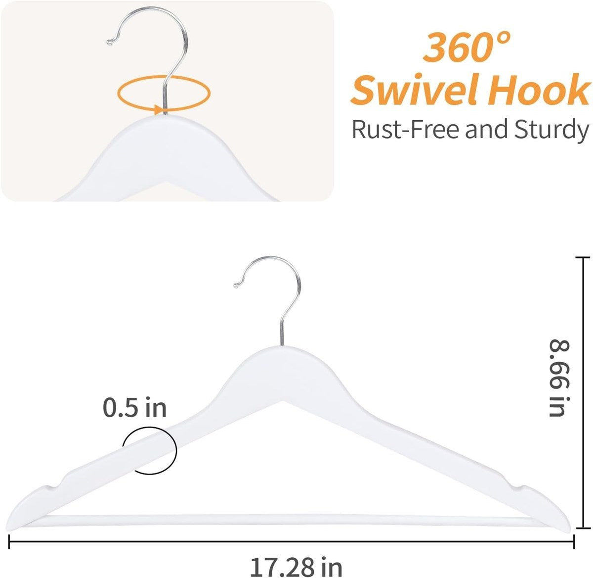 60 AMAZON BASICS 30PK WOOD CLOTHES HANGERS - lot-0m3-010x20a