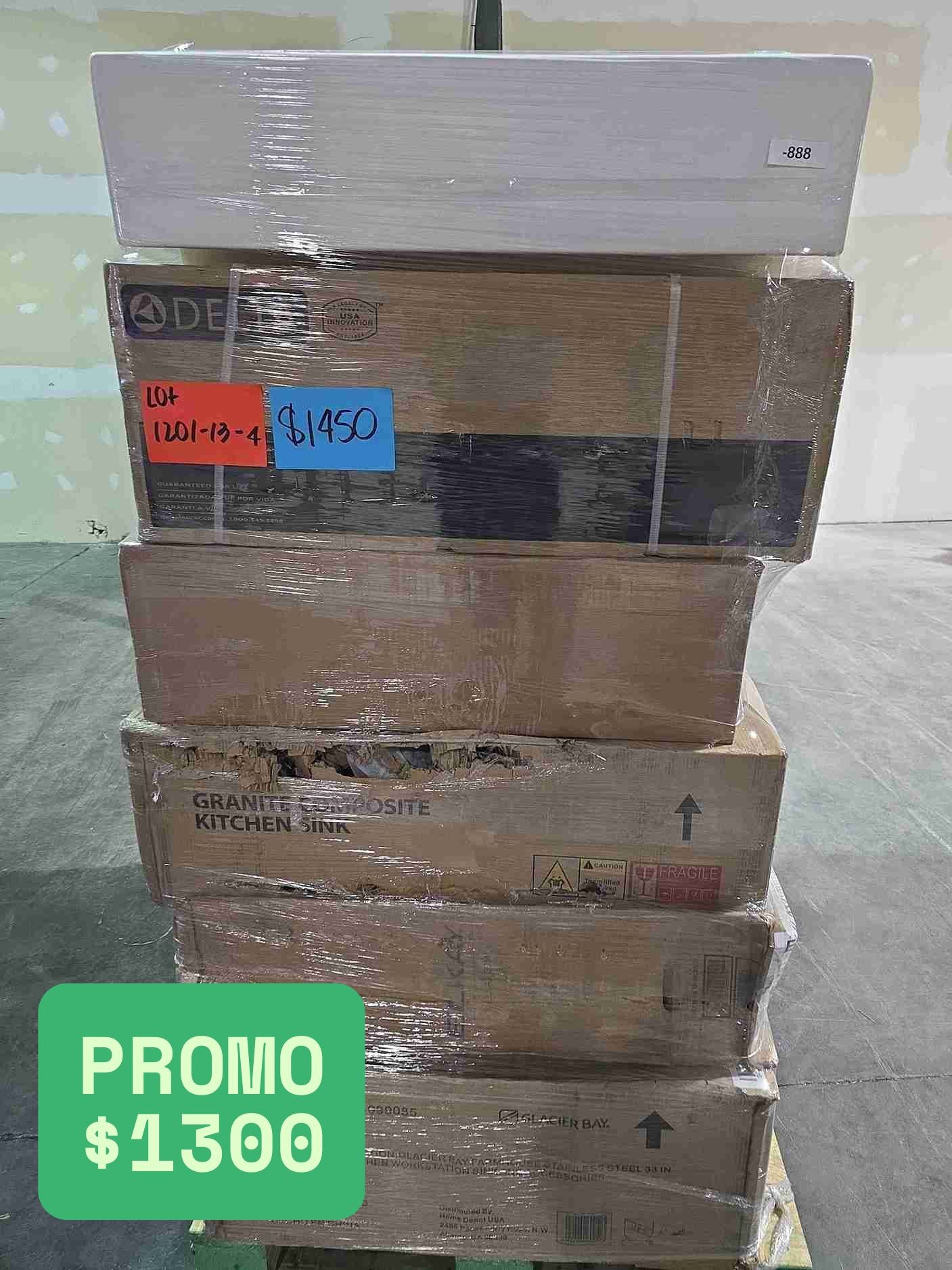 KITCHEN HOME IMPROVEMENT SINKS - LOT-1201-13-4