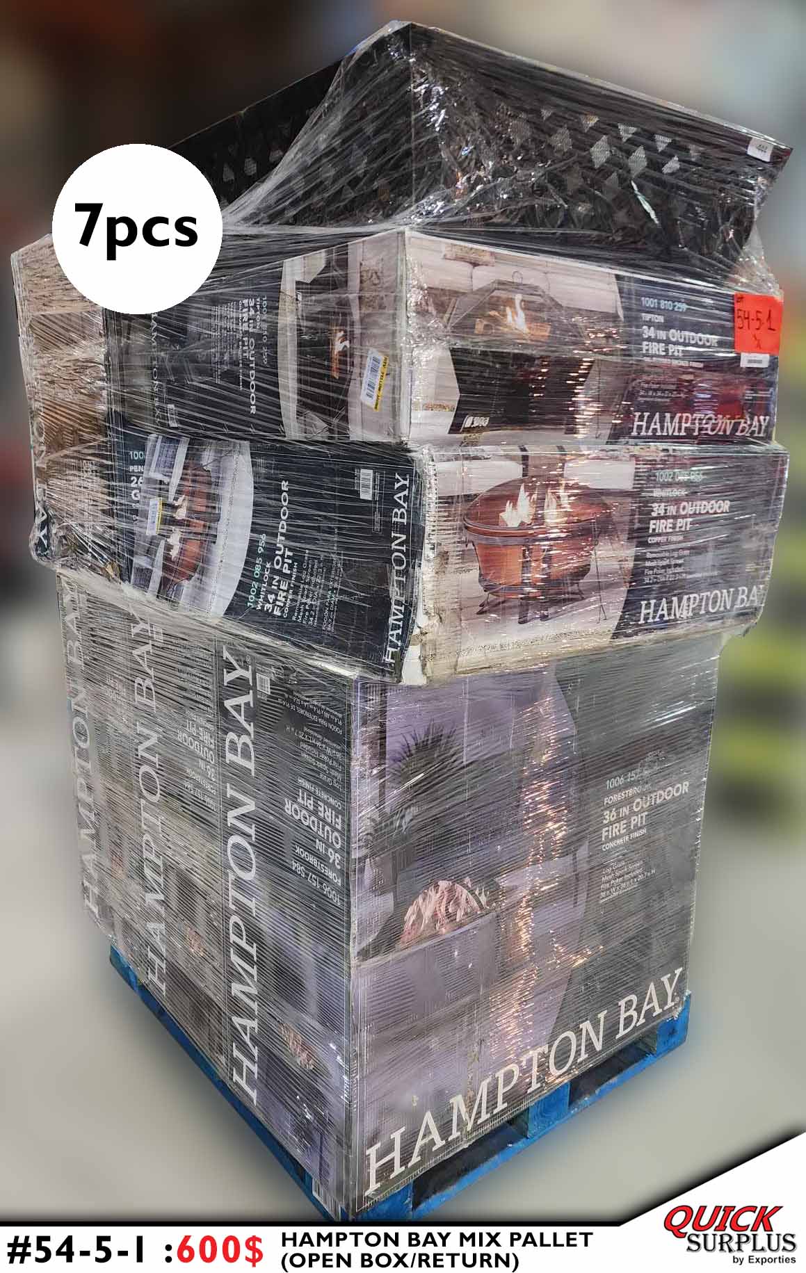 OUTDOOR HAMPTON BAY FIRE PITS - LOT-54-5-1