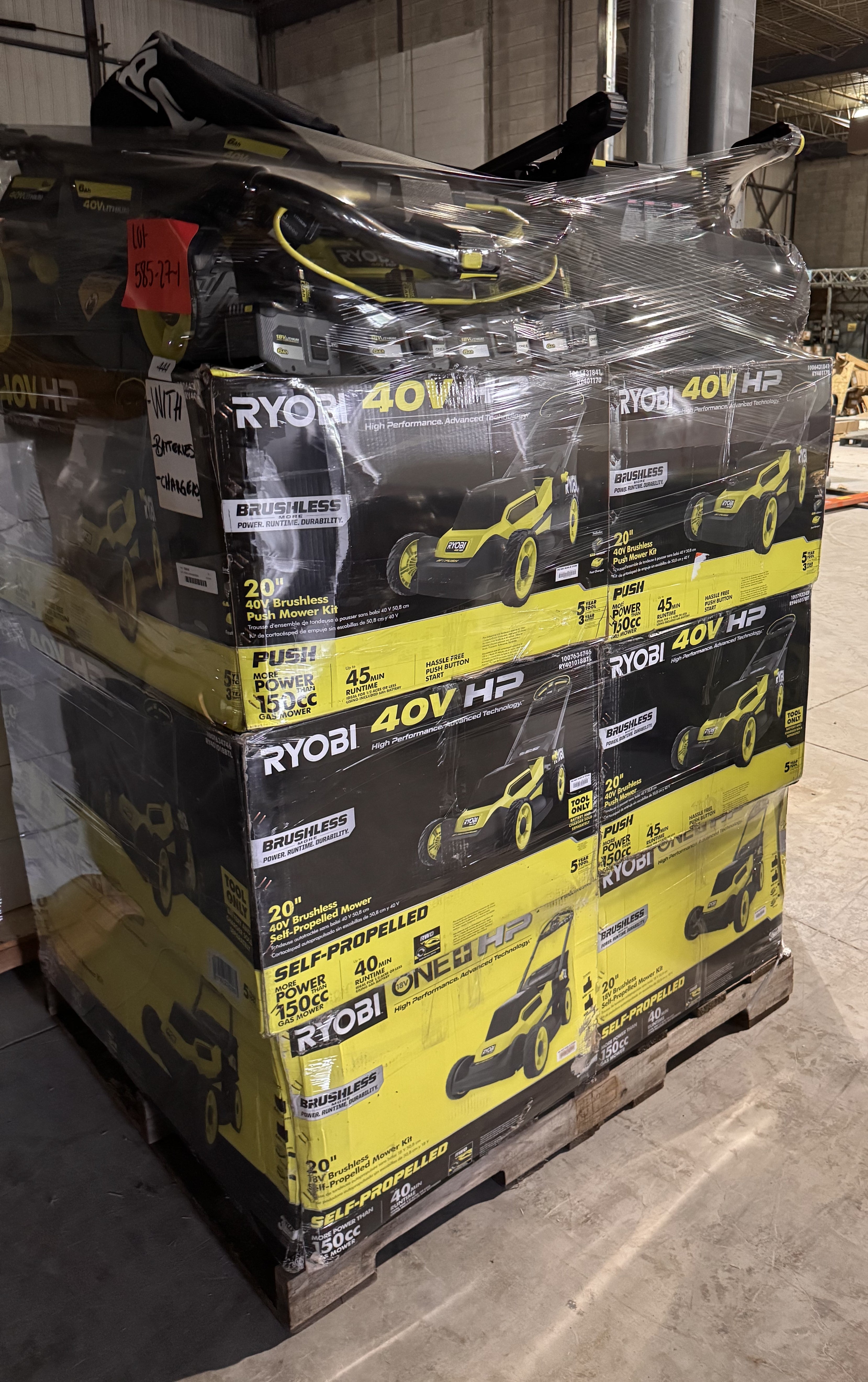 PUSH LAWN MOWERS RYOBI - LOT-585-27-1